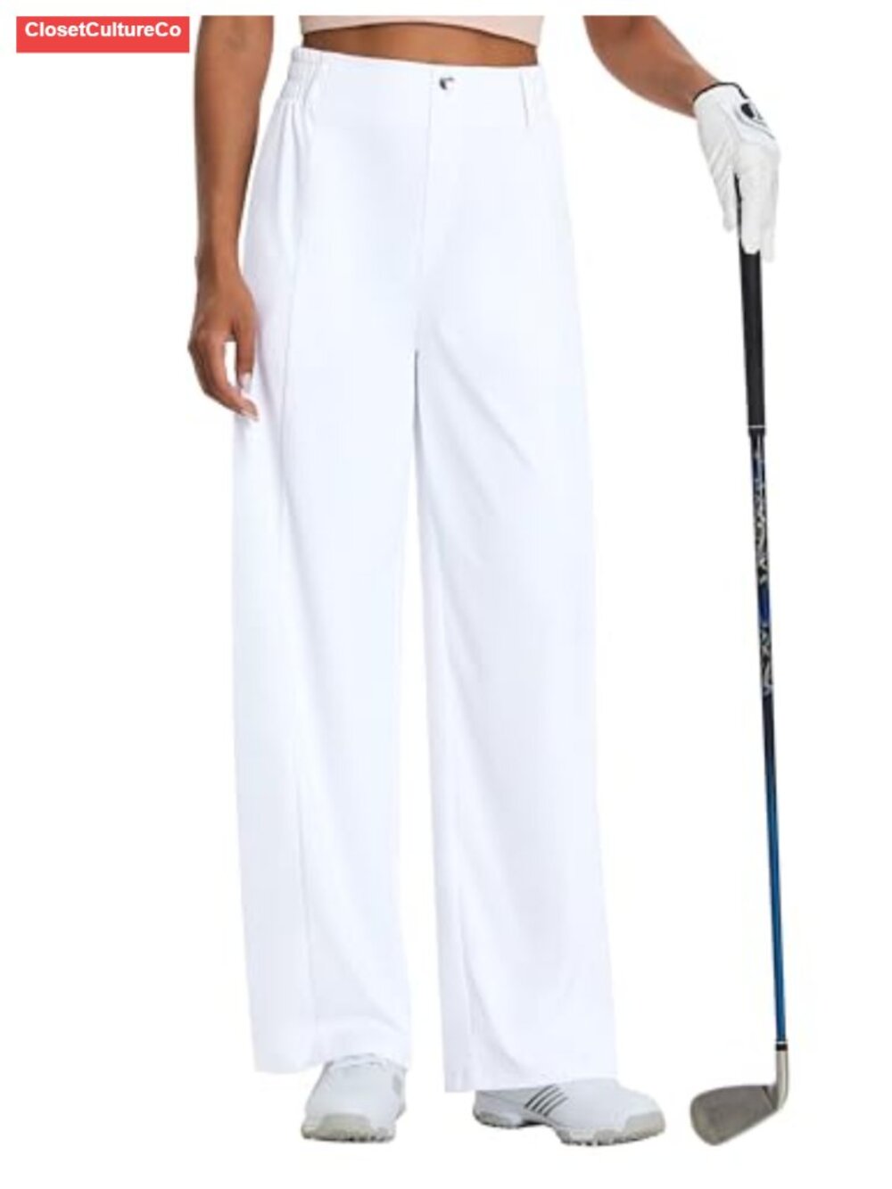 Wide Leg Pull-On Dress Pants UPF 50+ Stain Resistant Wrinkle Resistant - Picture 1 of 6